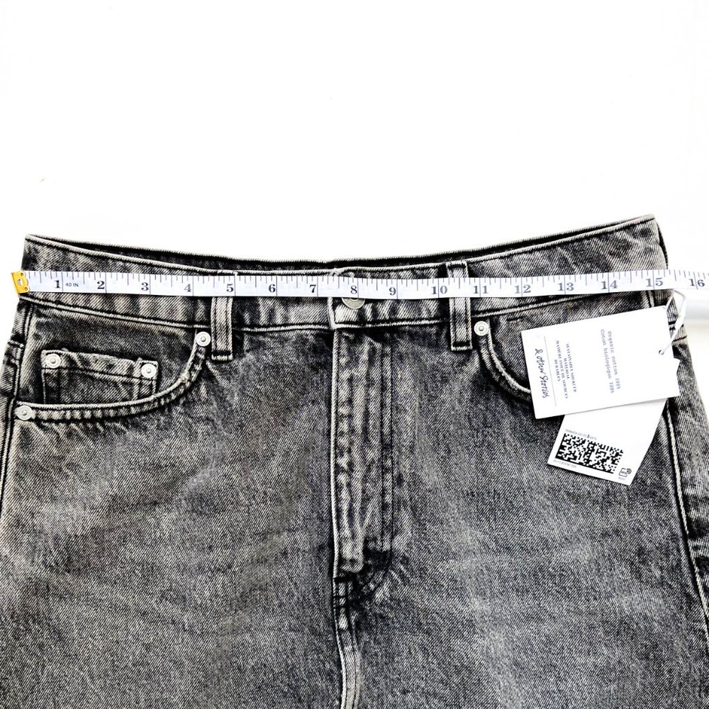 NWT & other stories denim mini skirt light wash black/grey 8 - Picture 3 of 5